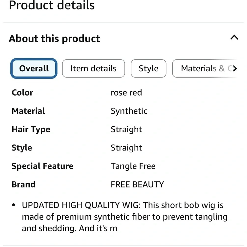 Free Beauty Rose Pink Bob wig with bangs